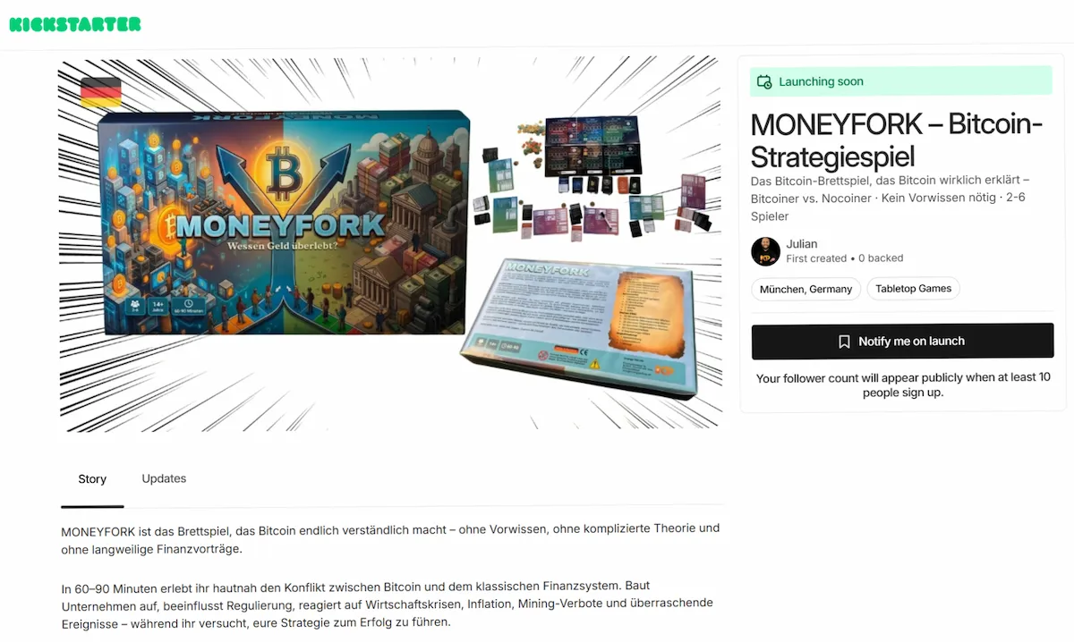 MONEYFORK auf Kickstarter
